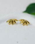 GOLD LOTUS EARRING