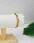 WHITE STRUES BELT CHINE GOLD BRACELET