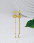 coin gold earrings and beads