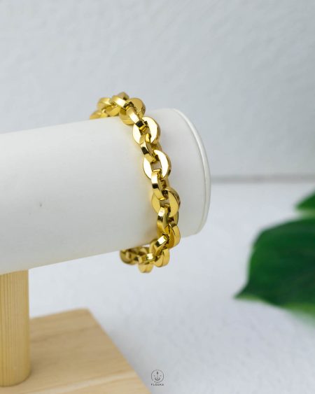 Tiny heavy gold bracelet