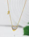 litter F gold heart necklace