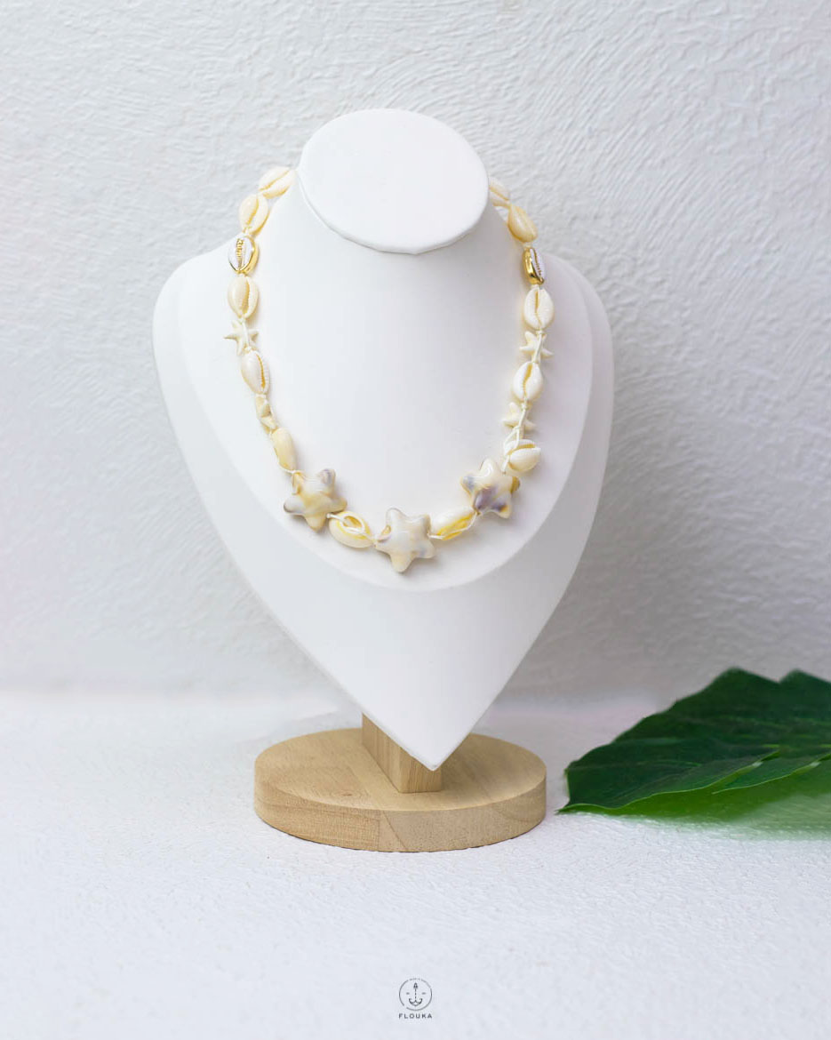 1752620196_N1575.jpg free size summer Beige seashell and stars necklace