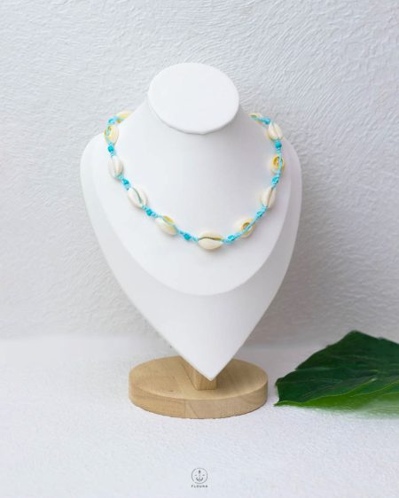 free size summer Baby Blue seashell necklace
