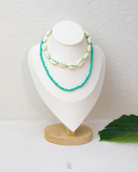 summer dark ment seashell necklace