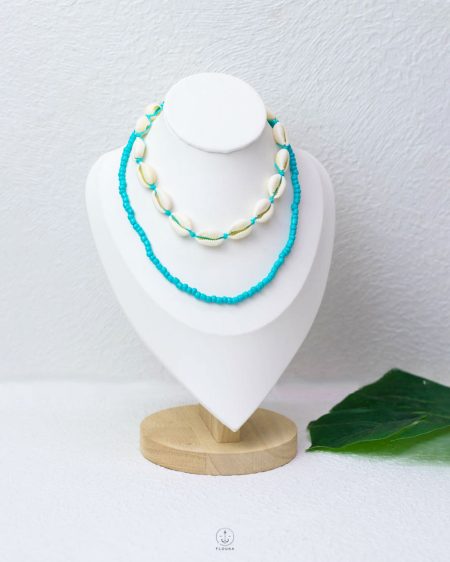 summer Turquoise seashell necklace