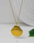 gold seashell necklace