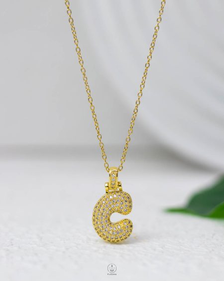 litter C gold strus necklace
