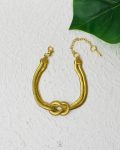 double layer gold tie bracelet
