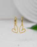 gold heart earing
