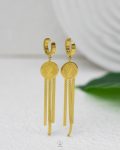 snake gold coin earring