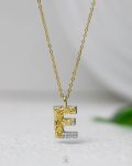 litter E gold necklace