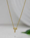 litter T gold necklace
