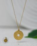 quarter Egyptian pound gold necklace