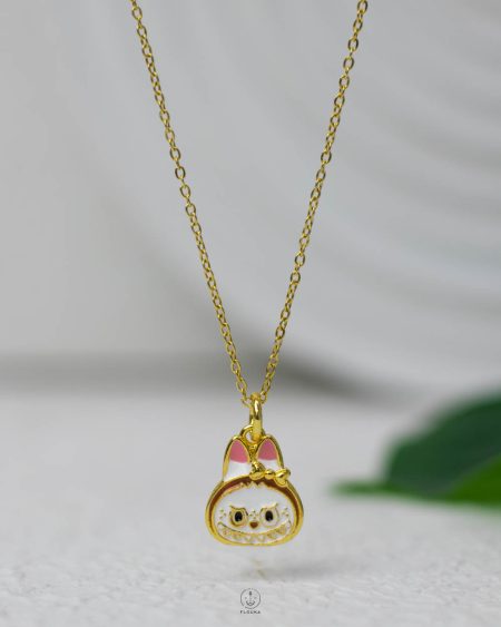 labubu gold necklace