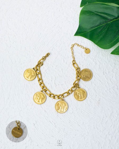 half Egyptian pound gold bracelet