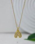 litter A gold straus necklace