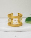 free size six layer gold chunky bangle
