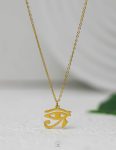 houras eye gold necklace