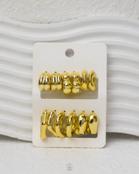 CCB gold earring set