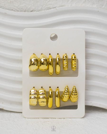 CCB gold earring set