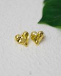 GOLD CCB MOUNT HEART EARRING