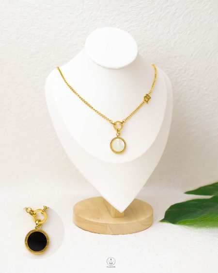 letter B gold bulgari necklace