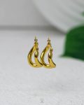 gold wave earring