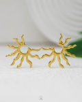 gold sunbeam earring