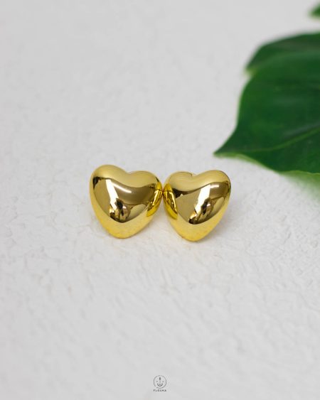 CCB GOLD HEART EARRINGS