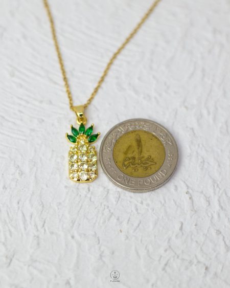 gold straus pineapple necklace