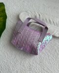 mini metallic purple bag
