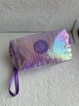 metallic lavender make up bag