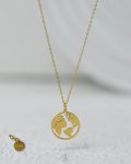 gold earth necklace
