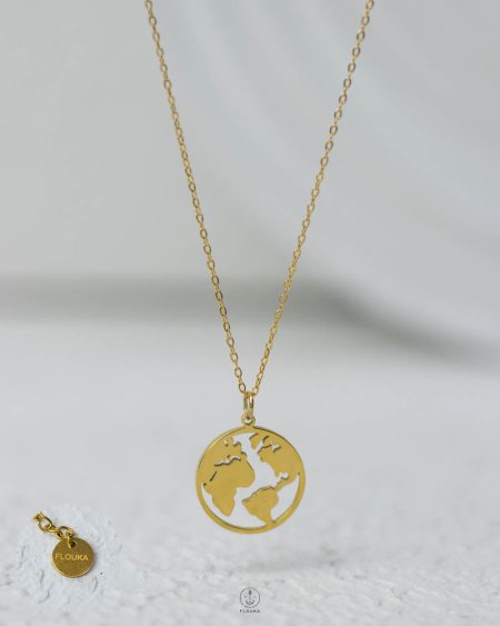 gold earth necklace