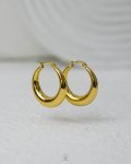 gold pump circle earring