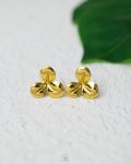 gold rose earring