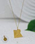 Egypt gold map necklace