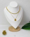 double layer gold mouse & Elizabeth necklace