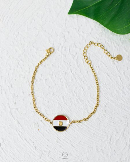 Egypt Flag gold bracelet