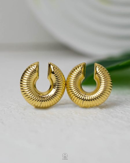 gold fake circle piercing