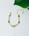 Turquoise flower of joy bracelet
