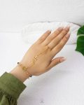 gold pharonic hand chain bracelet