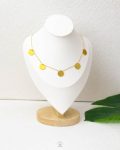 many gold circle necklace