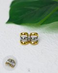 three layer gold & silver fake piercing