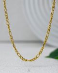 tiny gold figaro necklace