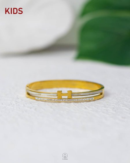 gold hermes kids bracelet