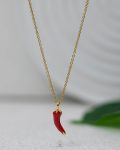 Cayenne pepper gold necklace