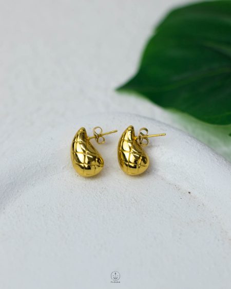 gold Eye tear earring