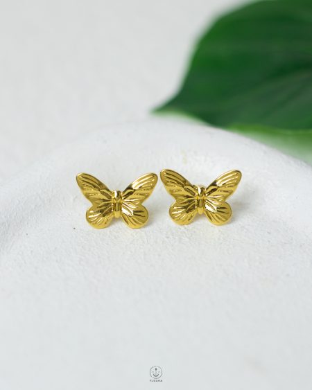 gold butterfly earrings