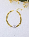 silver struas CD gold bracelet